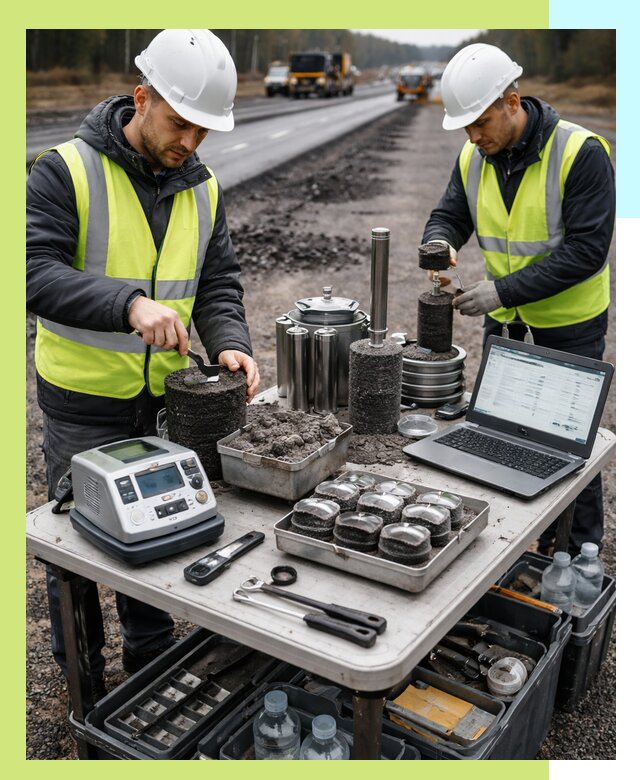 Сертификация асфальта: испытания и подтверждение в Москве