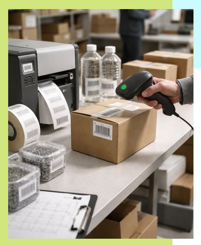Штрихкодирование продукции и маркировка для продажи в Москве